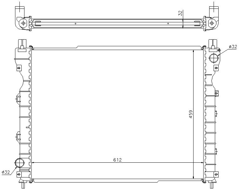 RAD. LAND ROVER FREELANDER (97) +/-1.8/2.0TD4/2.5i