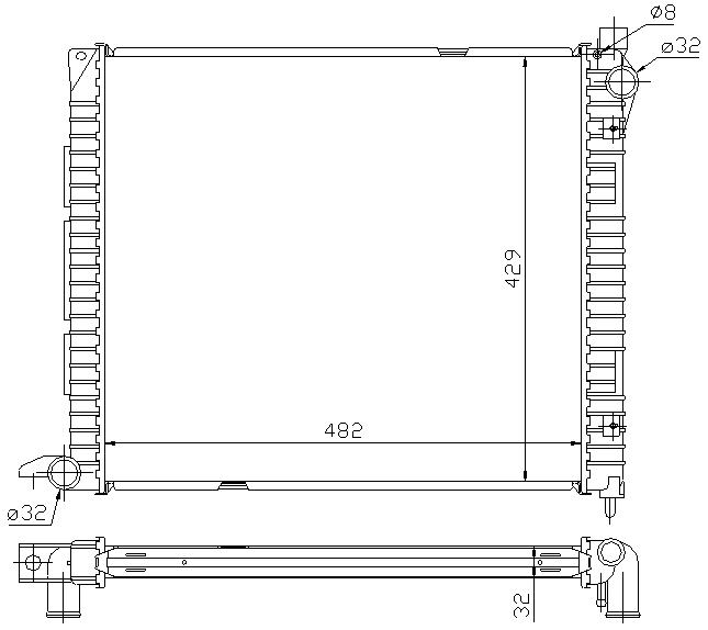 RAD. LAND ROVER FREELANDER (97) +/-2.0TD