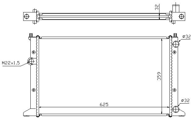 RAD. VAG (92) +/-GOLF/CABRIO/JETTA/VENTO