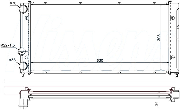 RAD. VW FOX (04) + 1.4i / 1.6i