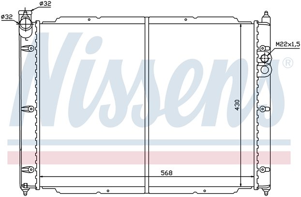 RAD. VW TRANSPORTER T3 (82) +/- 1.6D/1.9/2.1
