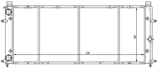[07421] RAD. VW TRANSPORTER T4 (90) - 1.8/2.0/2.4D/2.5