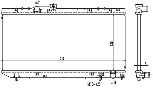[07502] RAD. TOYOTA CELICA (89) +/-2.0i 16v GT-GTi