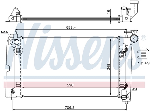 [07513] RAD. TOYOTA AVENSIS (03) 1,8