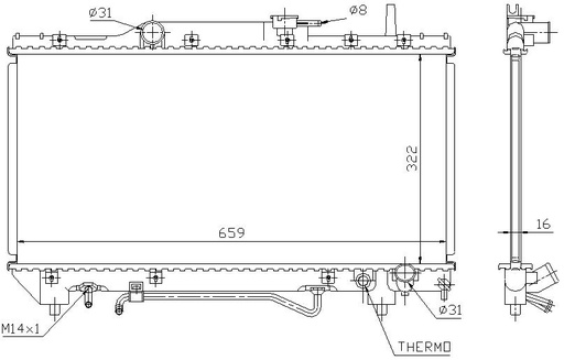 [07520] RAD. TOYOTA CARINA E (92) +/- AUT 2.0