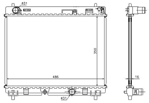 [07537] RAD. TOYOTA YARIS II (05) +/-1.4D
