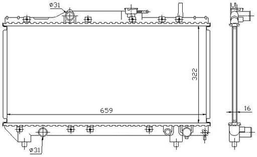 [07538] RAD. TOYOTA CARINA E (92) +/- M/A 1.6/1.8