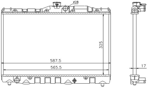 [07541] RAD. TOYOTA COROLLA (84) 1.3