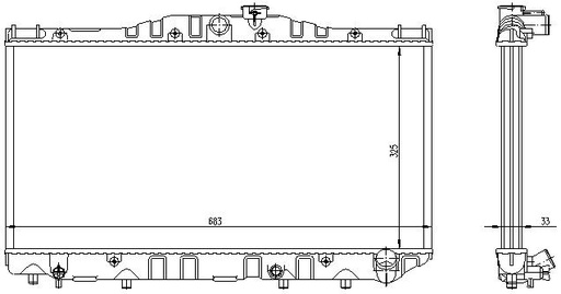 [07543] RAD. TOYOTA CAMRY/CARINA/COROLLA (83) +/- 1.8D/2.0D