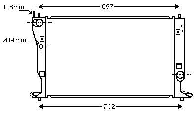 [07555] RAD. TOYOTA AVENSIS/COROLLA VERSO(06) +/-2.04D4 / 2.24D4