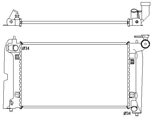 [07557] RAD. TOYOTA AVENSIS/COROLLA/VERSO (01) +/-1.4/1.6 /1.8