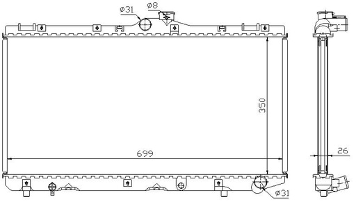 [07560] RAD. TOYOTA COROLLA (92) +/- 2.0D