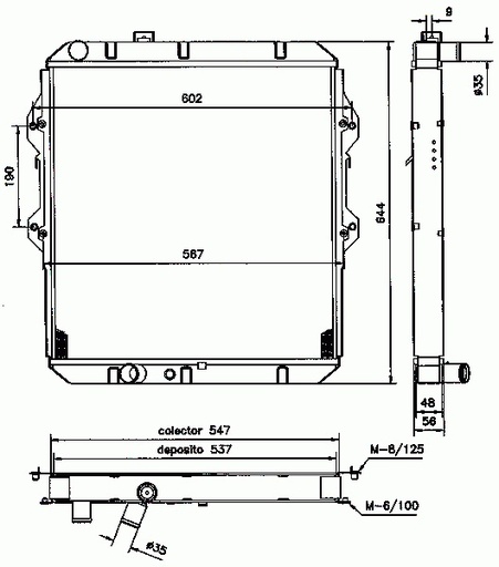 [07583] RAD. TOYOTA HI-LUX (97) +/- 2.4TD METALICO