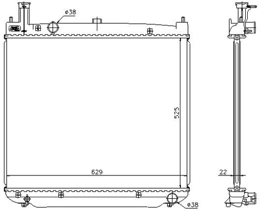 [07588] RAD. TOYOTA HIACE (01) +/-2.5TD