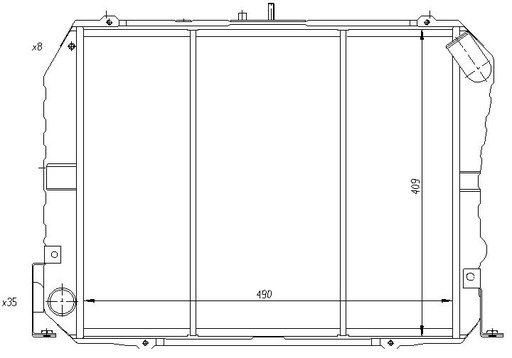 [07590] RAD. TOYOTA HIACE (89) 2.4D/2.8D