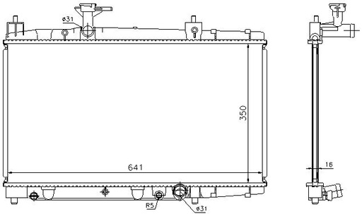 [07597] RAD. TOYOTA YARIS/VERSO (99) +/-1.4D