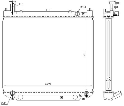 [07599] RAD. TOYOTA HIACE (96) +/- 2.5TD