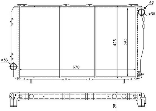 [07601] RAD. SUBARU IMPREZA/LEGACY (89) M/A +/- 2,0i TURBO
