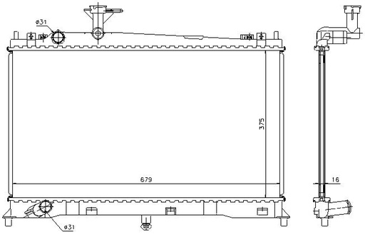 [07604] RAD. MAZDA 6 (02) +/-1.8i 16v / 2.0i 16v