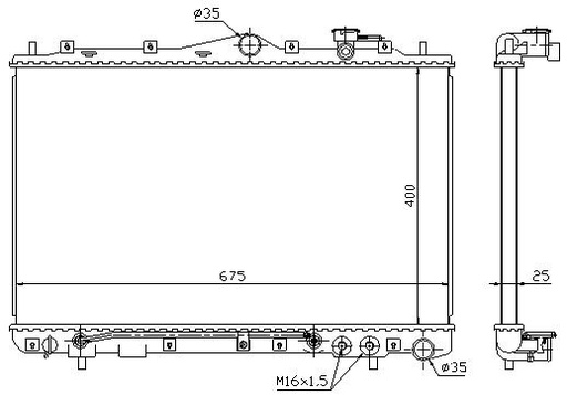 [07609] RAD. HYUNDAI SONATA (93) +/- M/A 1.8/2.0/3.0