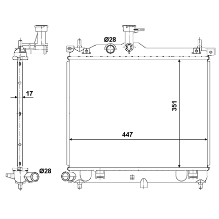[07612] RAD. HYUNDAI i10 (08) +/- 1.1/1.2