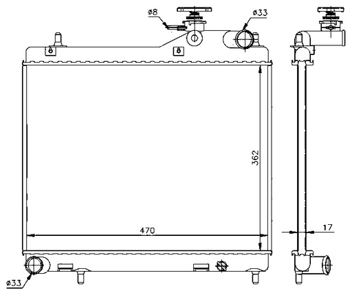 [07614] RAD. HYUNDAI ACCENT II (99) +/-1.5CRDi