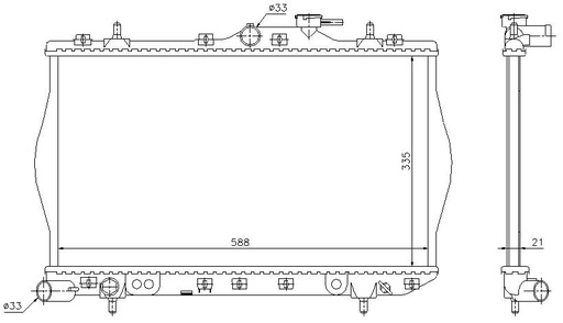 [07631] RAD. HYUNDAI EXCEL/ACCENT (95) +/-1.3/1.5/1.6