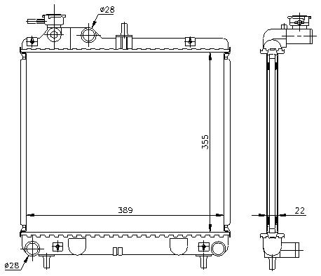 [07642] RAD. HYUNDAI ATOS (98) +/-1.0 12v