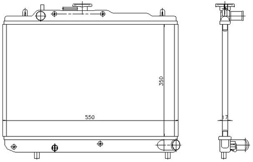 [07655] RAD. MAZDA 121 V (90) +/-1.1/1.3/1.4