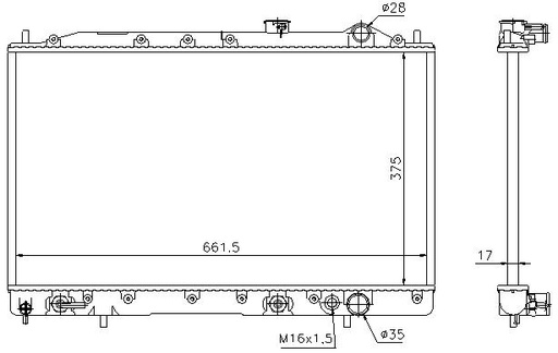 [07662] RAD. MITSUBISHI COLT/LANCER (87) +/- AUT 1.5
