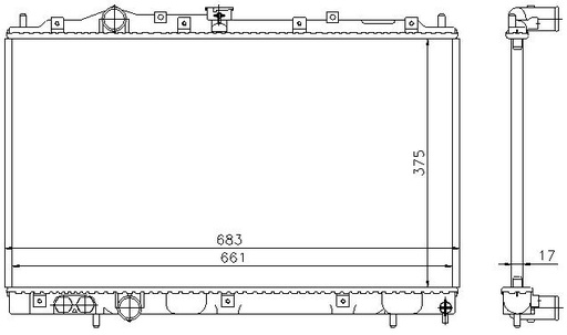 [07670] RAD. MITSUBISHI COLT/LANCER (96) +/- 1.3/1.5/1.6