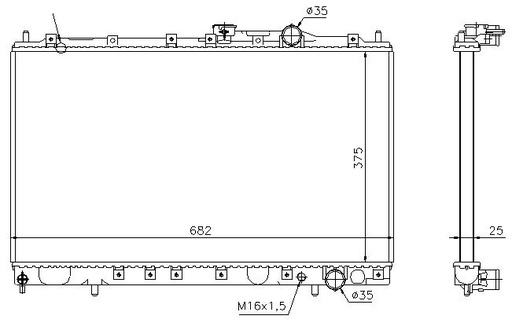 [07671] RAD. MITSUBISHI COLT/LANCER/GALANT (92) +/- 1.6/1.8 GTi/2.0
