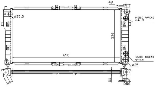 [07686] RAD. MAZDA 626/MX6 (91) +/- M/A 1.8/2.0