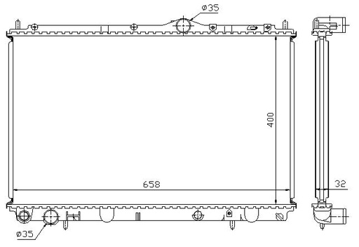 [07703] RAD. MITSUBISHI CARISMA/VOLVOS40/V40 (96) +/- 1.6 / 1.8 / 1.9TD