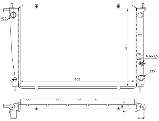 [07772] RAD. HYUNDAI H1 (97) +/- 2.5D