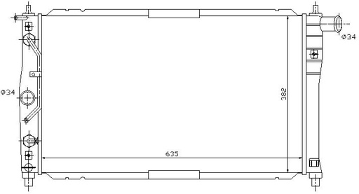 [07917] RAD. DAEWOO LANOS (97) +/- M/A 1.3/1.5/1.6
