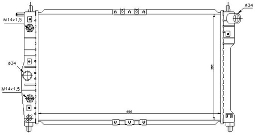 [07924] RAD. DAEWOO NUBIRA/LEGANZA (97) +/- M/A 1.5/1.6/1.8/2.0