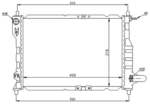 [07925] RAD. CHEVROLET MATIZ (05) +/- 0.8/1.0