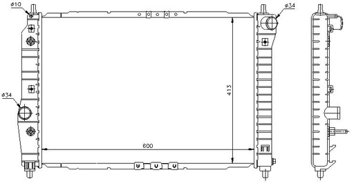 [07928] RAD. CHEVROLET AVEO/DAEWOO KALOS (02) +/- M/A 1.4/1.5