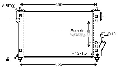 [07929] RAD. CHEVROLET KALOS/AVEO (08) +/- M/A 1.4