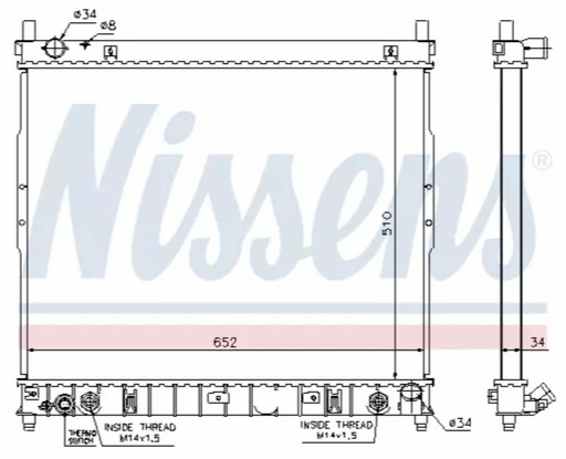 [07931] RAD. SSANG YONG/CHEVROLET (02) REXTON +/- M/A 2.9XDi
