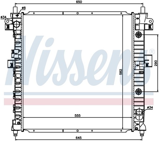 [07932] RAD. SSANG-YONG KYRON/ACTION (05) +/- M/A 2.0XDi