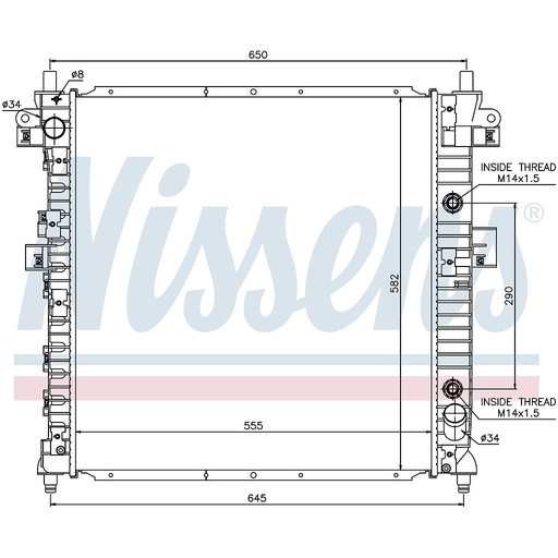 [07936] RAD. SSANG YONG ACTYON (05) 2,3i 16v / 200Xdi