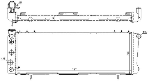 [08040] RAD. JEEP CHEROKEE (84) +/- M/A 2.5/4.0