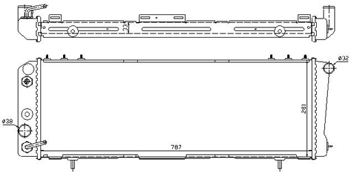 [08045] RAD. JEEP CHEROKEE (87) +/- M/A 4,0