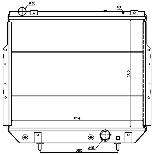 [08061] RAD. JEEP GRAND CHEROKEE (99) +/- M/A 2.7CRD / 3.1TD