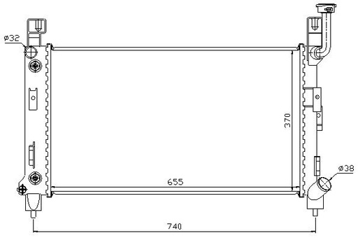 [08101] RAD. CHRYSLER VOYAGER (92) +/- M/A 2.5/3.3/3.8