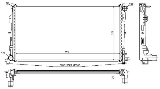 [08113] RAD. CHRYSLER VOYAGER (04) +/- M/A 2.8CRDi