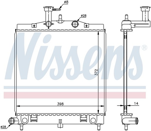 [08323] RAD. KIA PICANTO (04) +/- 1.0 / 1.1