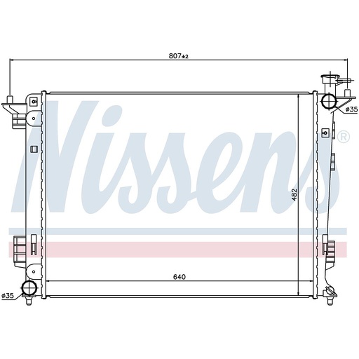 [09008] RAD. HYUNDAI iX35 (10) 1,6GDi / 2,0i 16v / 2,0GDi